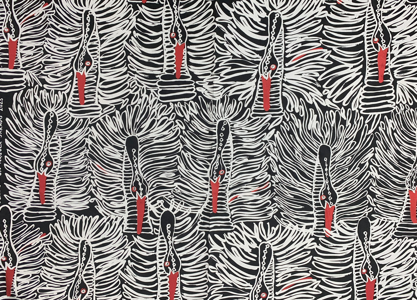 Marlee (Swan) on Black Linen - Dena Gower