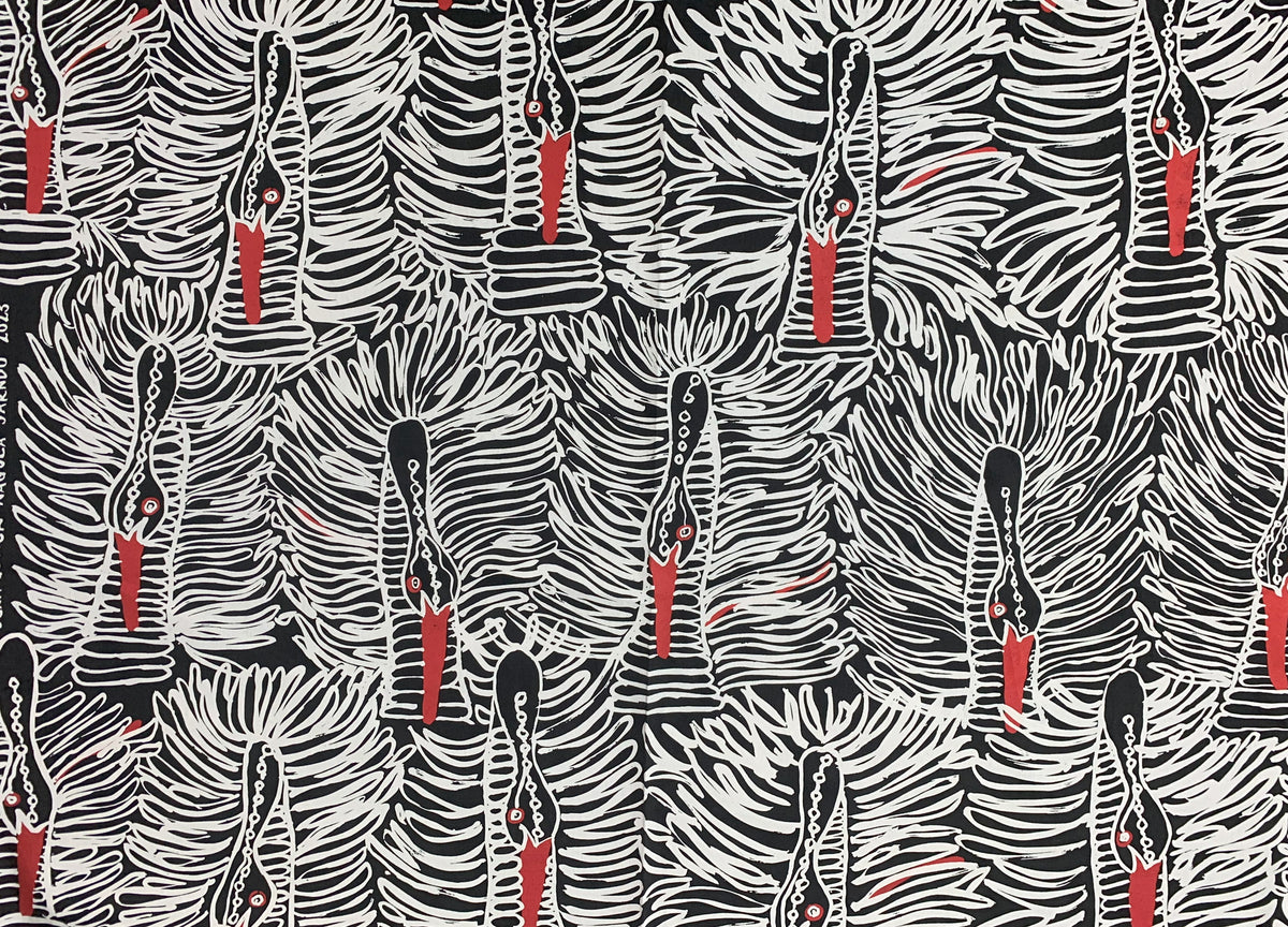 Marlee (Swan) on Black Linen - Dena Gower