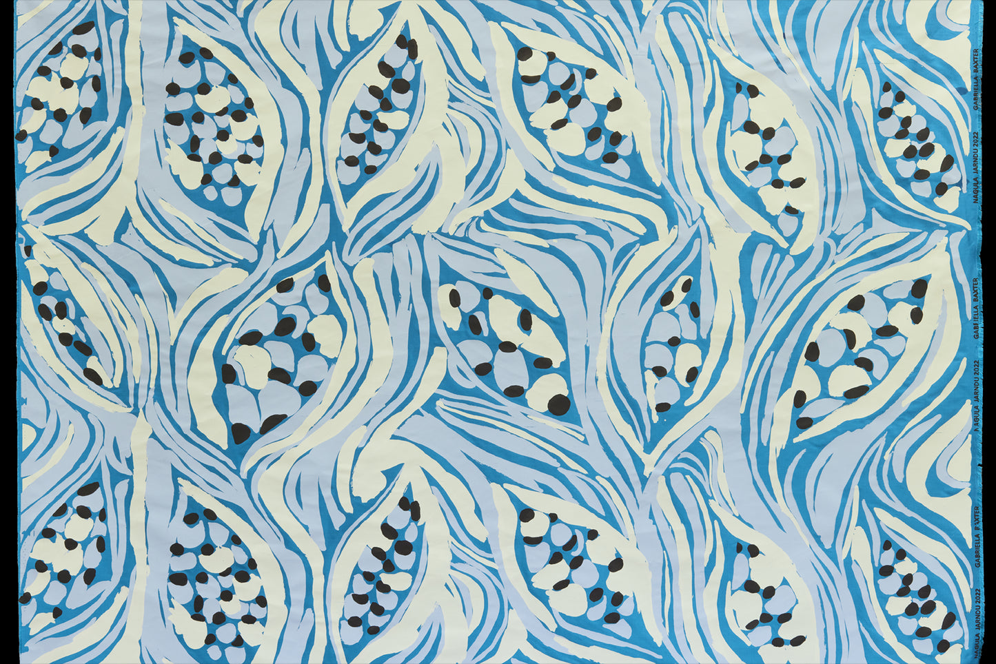Kurrajong Seed Pod on Turquoise Silk - Gabriella Baxter