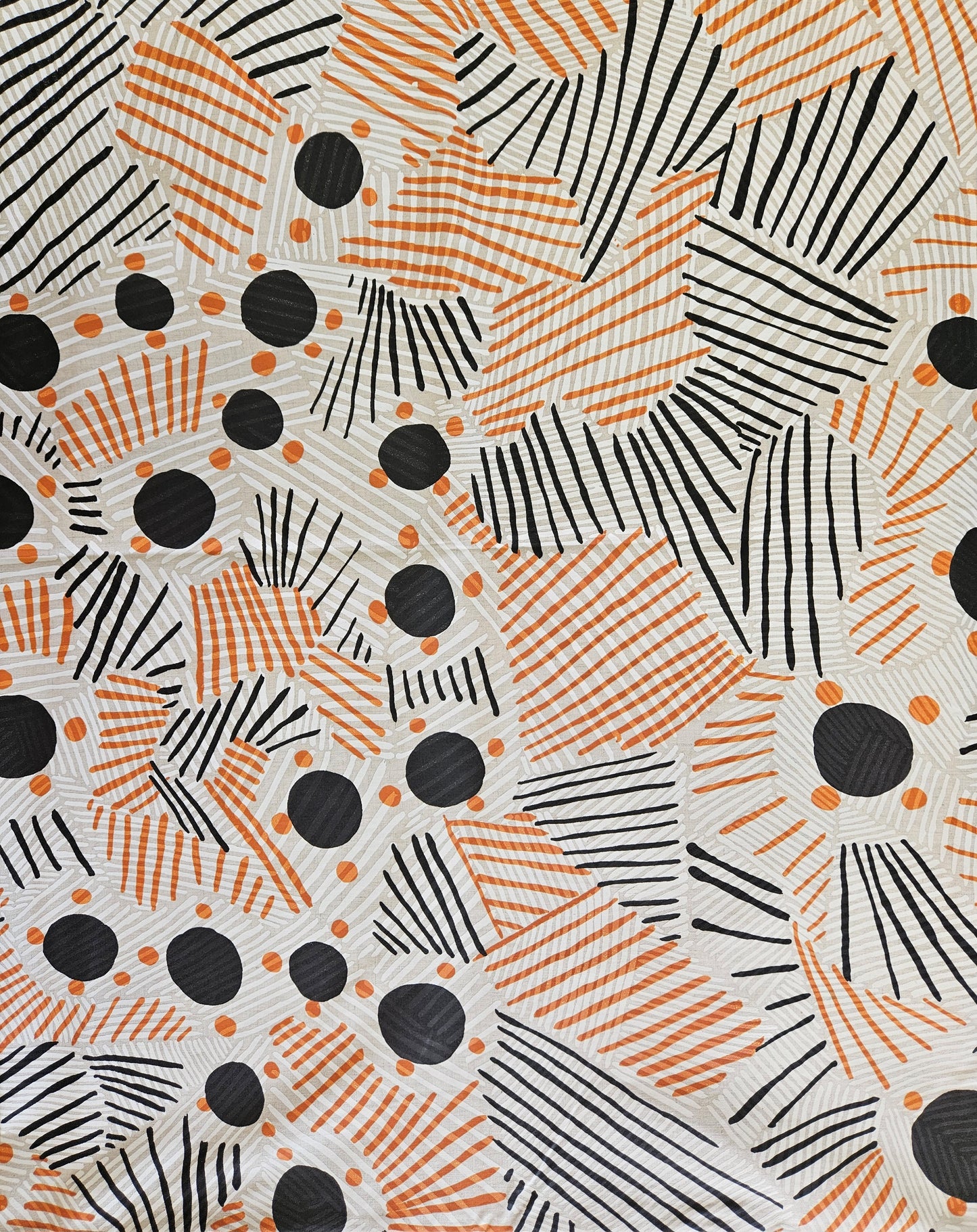 Man-galagun (Crab Creek) on Birch Linen - Martha Lee