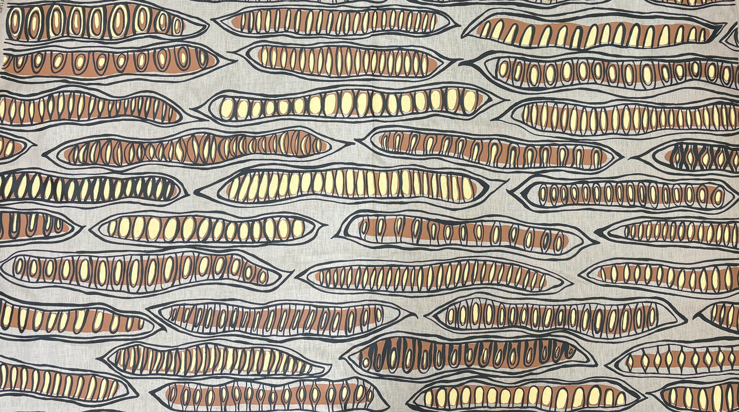 Poinciana Seed Pod on linen - Gabriella Baxter