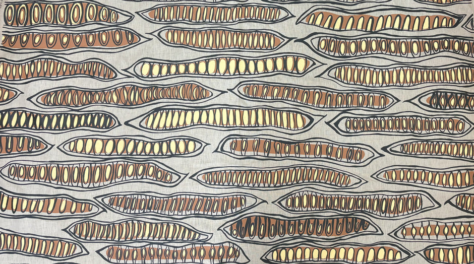 Poinciana Seed Pod on linen - Gabriella Baxter