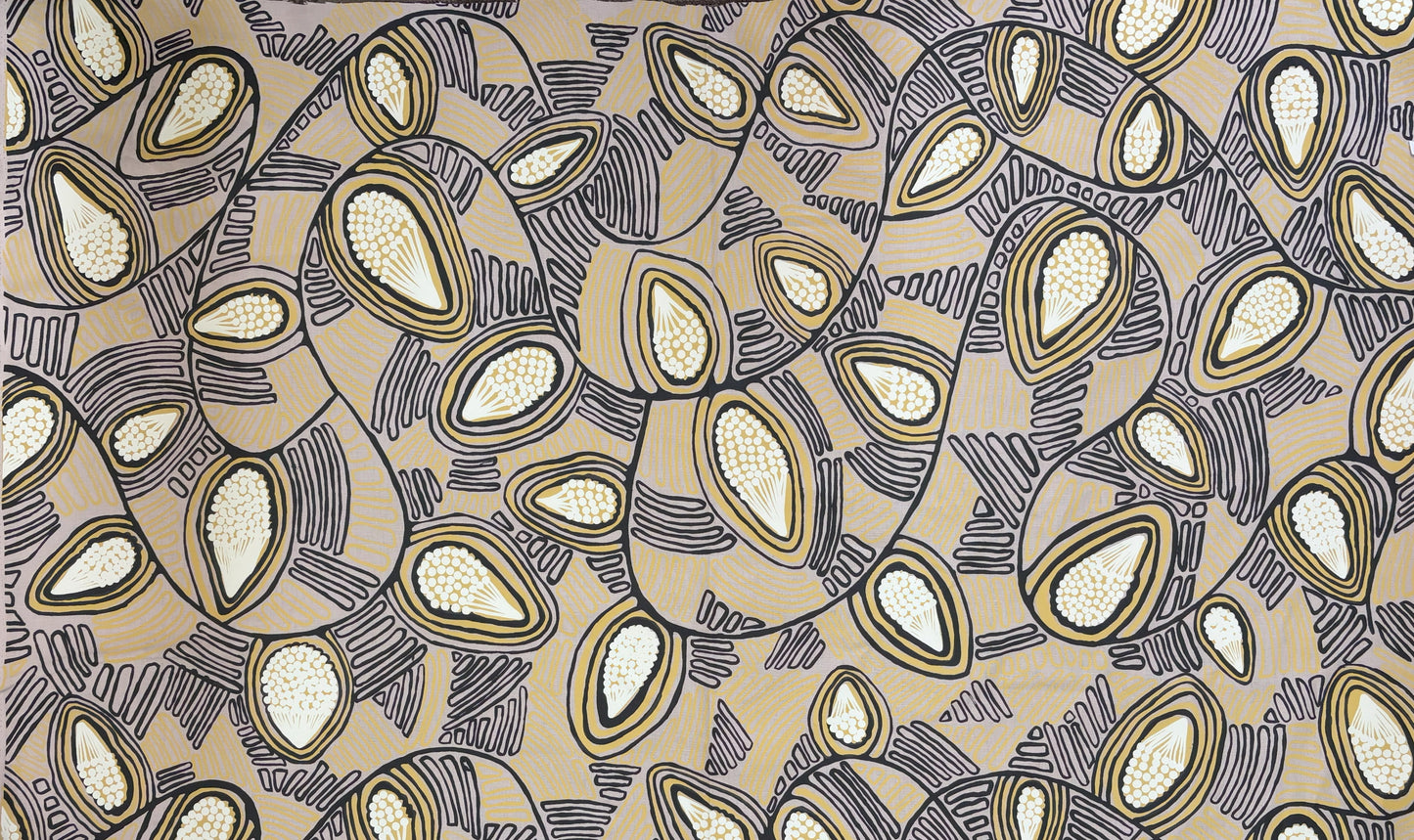 Magabala (bush banana) on linen - Martha Lee